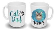 Personalised 'Cat Dad' Mug with Your Cat's Name